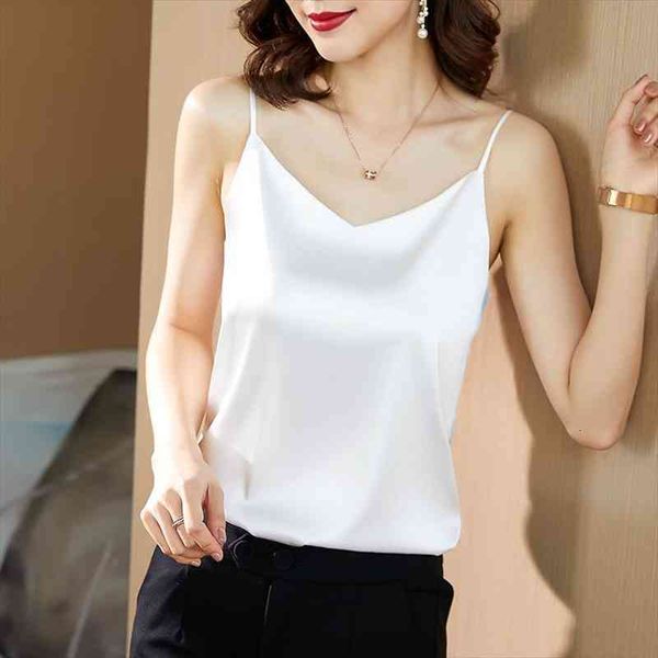 korean silk women woman satin blouses women sleeveless silk shirts woman satin v-neck blouse shirt plus size, White
korean silk women woman satin blouses women sleeveless silk shirts woman satin v-neck blouse shirt plus size, White