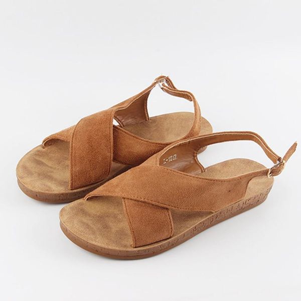 women's summer flat sandals ladies adjustable buckle strap comfort cross band female retro beach shoes solid woman footwear, Black
women's summer flat sandals ladies adjustable buckle strap comfort cross band female retro beach shoes solid woman footwear, Black