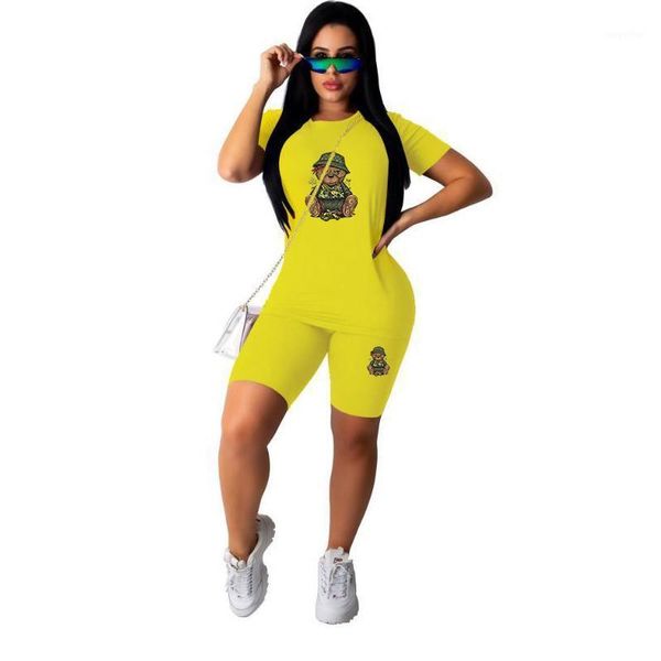 women's tracksuits women two piece sets suit o-neck t-short and shorts bears print elastic waist summer casual fitness female clothing, Gray
women's tracksuits women two piece sets suit o-neck t-short and shorts bears print elastic waist summer casual fitness female clothing, Gray