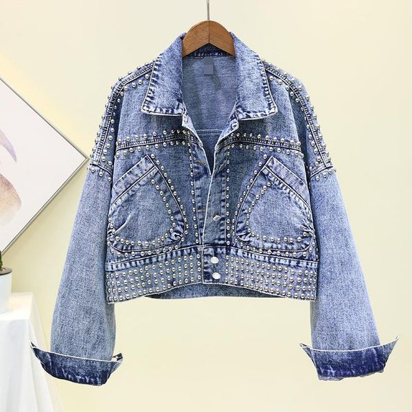 women's jackets yuzacdwx denim jacket arriva 2021 black women coat rivet punk style female girl, Black;brown
women's jackets yuzacdwx denim jacket arriva 2021 black women coat rivet punk style female girl, Black;brown