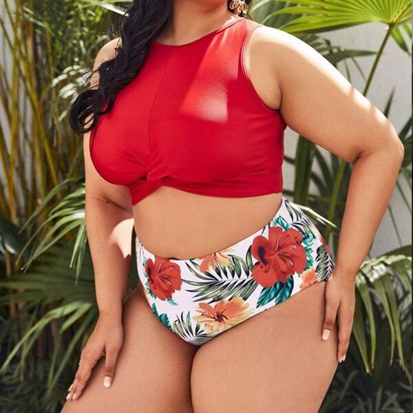 women's swimwear bra plus size for big breasted fat women bikini femme maillot de bain 2021 2 pieces tankini swimsuit, White;black
women's swimwear bra plus size for big breasted fat women bikini femme maillot de bain 2021 2 pieces tankini swimsuit, White;black