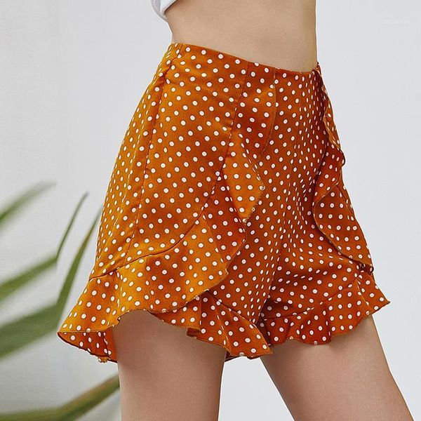 Women's Shorts Elegant Printed Polka Dot High Waist Slimming Ruffle Women Holiday Casual Fashion Bottom Summer 2021, White;black
Women's Shorts Elegant Printed Polka Dot High Waist Slimming Ruffle Women Holiday Casual Fashion Bottom Summer 2021, White;black