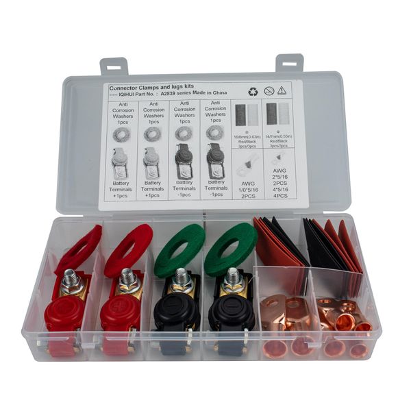 2 pairs of car battery plug heads, clip wiring classification set auto parts batteries & cable
2 pairs of car battery plug heads, clip wiring classification set auto parts batteries & cable