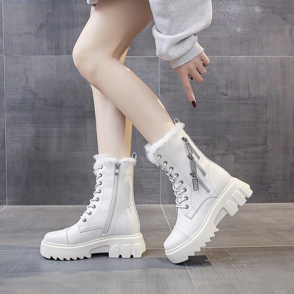thick sole fashion leather white snow boots women shoes for female casual 2021 warm plush waterproof botines mujer femmes bottes, Black
thick sole fashion leather white snow boots women shoes for female casual 2021 warm plush waterproof botines mujer femmes bottes, Black