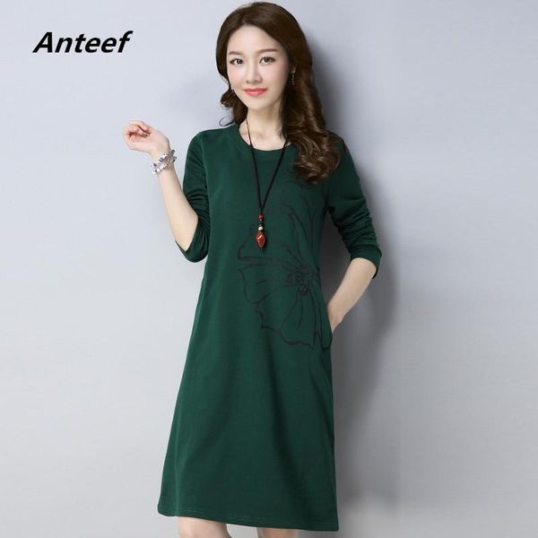 casual dresses long sleeve cotton vintage floral plus size women loose midi autumn spring dress elegant clothes 2021 ladies, Black;gray
casual dresses long sleeve cotton vintage floral plus size women loose midi autumn spring dress elegant clothes 2021 ladies, Black;gray