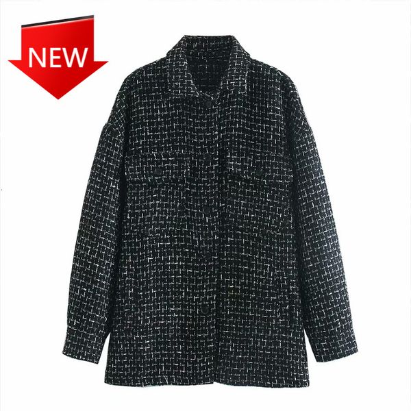 jackets wool fashionable pocket oversized lapel shirts winter coats textured female coat streetwear sleeve, Black;brown
jackets wool fashionable pocket oversized lapel shirts winter coats textured female coat streetwear sleeve, Black;brown
