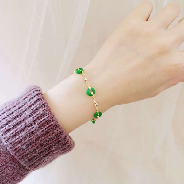 jadeite dry green ping'an clasp bracelet 14k gold and jade bracelet, Black
jadeite dry green ping'an clasp bracelet 14k gold and jade bracelet, Black