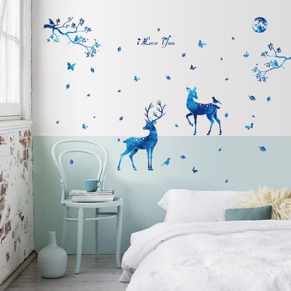 wall stickers creative blue deer art sticker waterproof for living room bedroom pvc decals
wall stickers creative blue deer art sticker waterproof for living room bedroom pvc decals