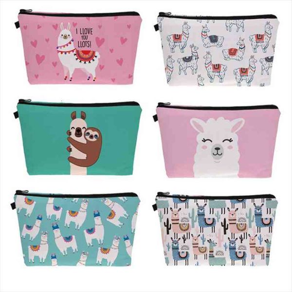cute printing sloth llama cosmetic bags multicolor pattern cosmetics pouch women zipper makeup travel toiletry
cute printing sloth llama cosmetic bags multicolor pattern cosmetics pouch women zipper makeup travel toiletry