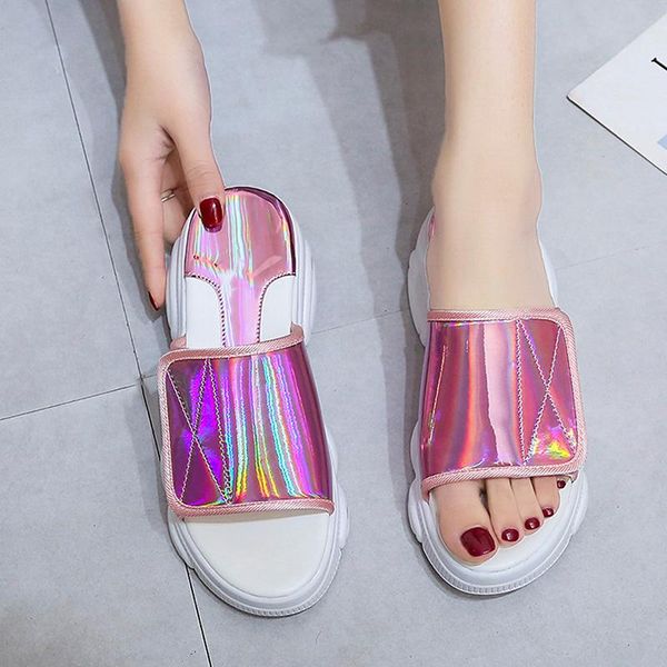 slippers women platform bling beach slides laser summer shoes comfortable middle heel slide sandals flip flops dropship, Black
slippers women platform bling beach slides laser summer shoes comfortable middle heel slide sandals flip flops dropship, Black