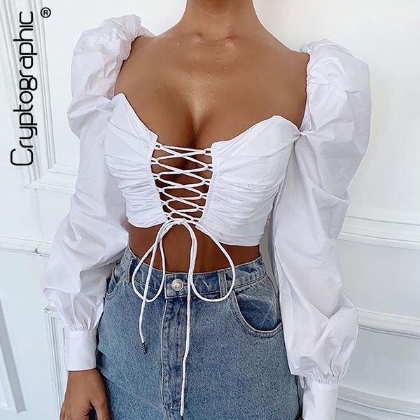 cryptographic white puff sleeve lace up blouses ladies off shoulder baless white shirts blusa autumn streetwear, Black;white
cryptographic white puff sleeve lace up blouses ladies off shoulder baless white shirts blusa autumn streetwear, Black;white
