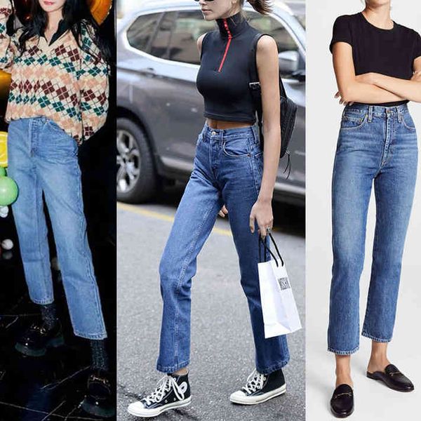 women's jeans high belt in a straight line women's brim pants fine casual style wild boyfriend ankle-long yltc, Blue
women's jeans high belt in a straight line women's brim pants fine casual style wild boyfriend ankle-long yltc, Blue