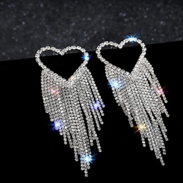 dangle & chandelier extra large heart shaped crystal earrings party jewelry gift womens long tassel rhinestone, Silver
dangle & chandelier extra large heart shaped crystal earrings party jewelry gift womens long tassel rhinestone, Silver