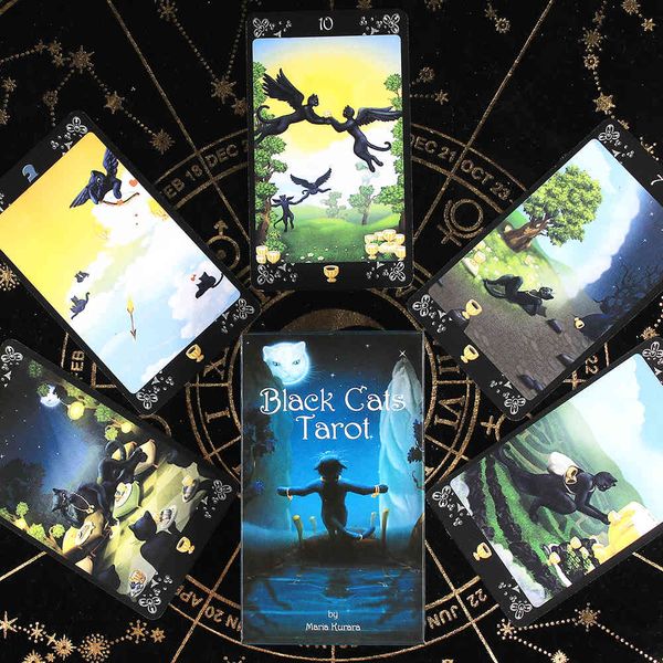 black cats tarot deck prisma vision tarotcard game 78 cards with guidebook divination english, spanish, french, italian svtre
black cats tarot deck prisma vision tarotcard game 78 cards with guidebook divination english, spanish, french, italian svtre