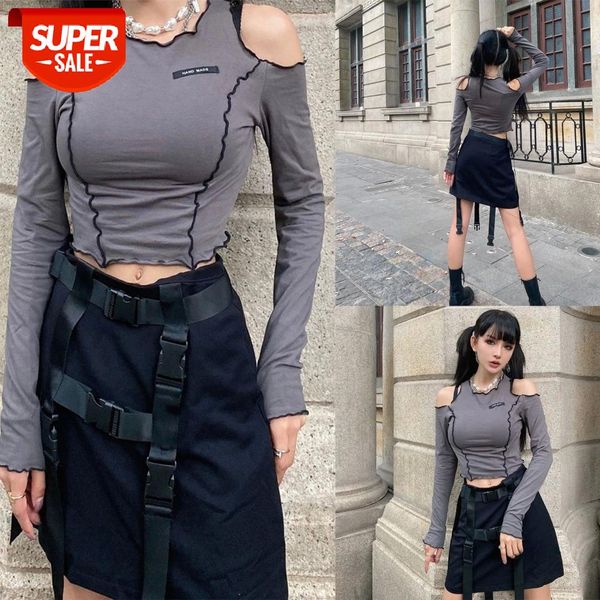 women ladies casual slim crop spring letter label long sleeve t-shirt stylish round neck chic wild shoulder off shirt #mc9v, White
women ladies casual slim crop spring letter label long sleeve t-shirt stylish round neck chic wild shoulder off shirt #mc9v, White