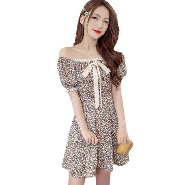 casual dresses women dress fashion cute sweet lace up tether bow slim puff sleeve edge floral small fresh summer, Black;gray
casual dresses women dress fashion cute sweet lace up tether bow slim puff sleeve edge floral small fresh summer, Black;gray