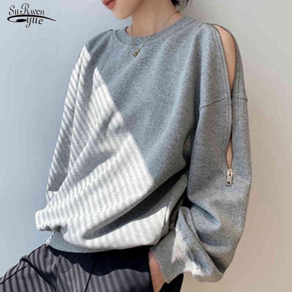 autumn ins off shoulder zipper korean loose long sleeve sweetshirts lazy wind wild solid pullover cotton coats 12188 210521, Black
autumn ins off shoulder zipper korean loose long sleeve sweetshirts lazy wind wild solid pullover cotton coats 12188 210521, Black