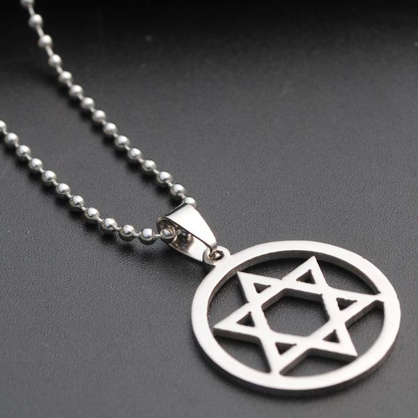 geometric round overlapping triangle hexagon six-pointed star magic symbol necklace stainless steel israel emblem pendant necklaces, Silver
geometric round overlapping triangle hexagon six-pointed star magic symbol necklace stainless steel israel emblem pendant necklaces, Silver