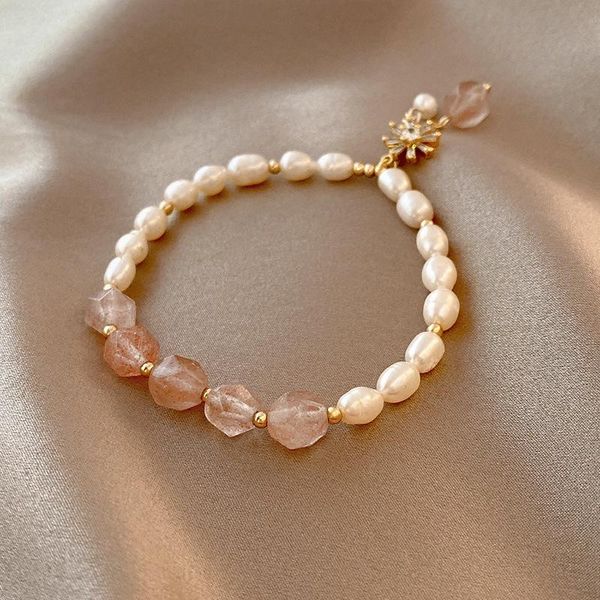 beaded, strands korean luxury flower zircon natural freshwater pearls strawberry crystal beads beaded bracelets for women fahsion jewelry yb, Black
beaded, strands korean luxury flower zircon natural freshwater pearls strawberry crystal beads beaded bracelets for women fahsion jewelry yb, Black