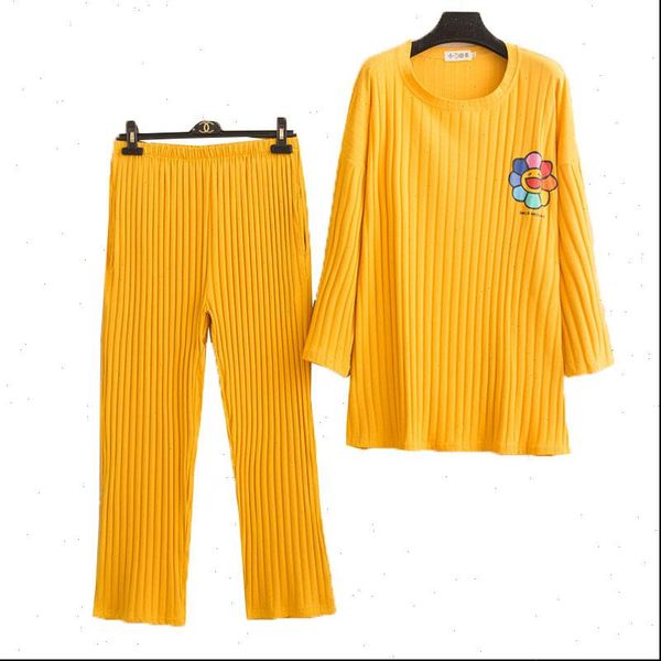 large size pajamas autumn winter women sleepwear knitted cotton nightgown trousers two piece suit fashion home service a942, Black;red
large size pajamas autumn winter women sleepwear knitted cotton nightgown trousers two piece suit fashion home service a942, Black;red