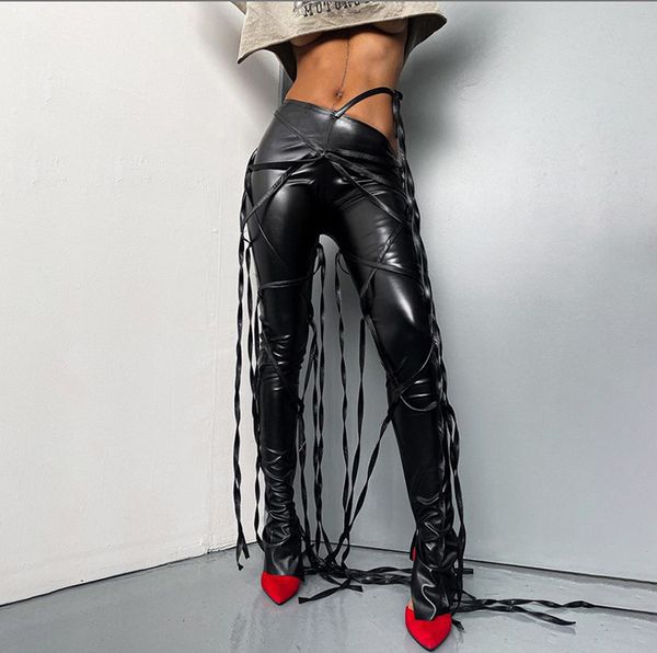 faux pu leather pants high waist bodycon stacked pants women ladies trousers lace up bandage fall 2021 pants femaleby air, Black;white
faux pu leather pants high waist bodycon stacked pants women ladies trousers lace up bandage fall 2021 pants femaleby air, Black;white
