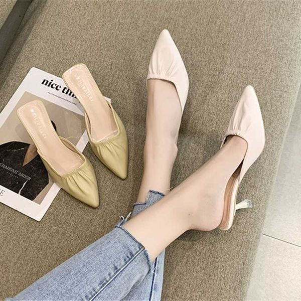 slippers 2021 fashion net red baotou muller shoes pointed half women summer stilettos lazy high-heeled, Black
slippers 2021 fashion net red baotou muller shoes pointed half women summer stilettos lazy high-heeled, Black