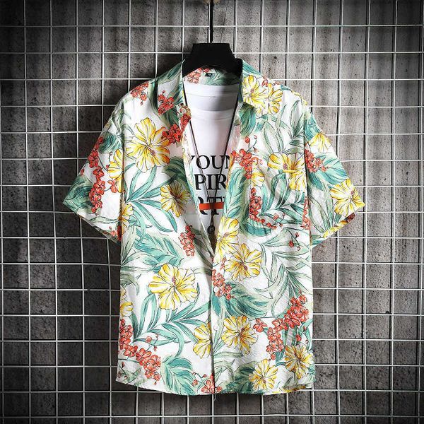 mens short sleeve hawaiian shirt summer hip hop casual floral beach piece fashion men 5xl 210809, White;black
mens short sleeve hawaiian shirt summer hip hop casual floral beach piece fashion men 5xl 210809, White;black