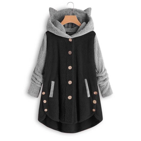 bustiers & corsets women fleece hoodies sweatshirts button coat patchwork hooded pullover loose sweatshirt blouse plus size ropa mujer, Black;white
bustiers & corsets women fleece hoodies sweatshirts button coat patchwork hooded pullover loose sweatshirt blouse plus size ropa mujer, Black;white