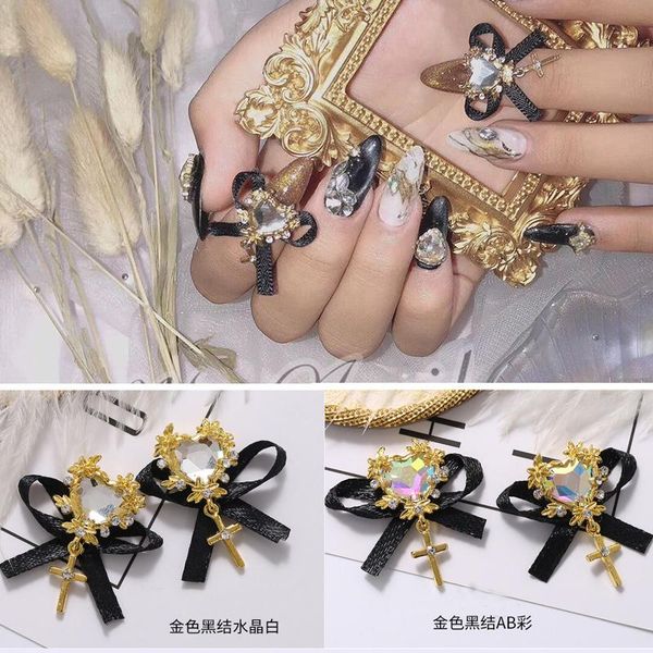 nail art decorations 50pc 3d decoration heart-alloy with black-bow love alloy rhinestone gold cross jewelry 2color=white/clear ab, Silver;gold
nail art decorations 50pc 3d decoration heart-alloy with black-bow love alloy rhinestone gold cross jewelry 2color=white/clear ab, Silver;gold