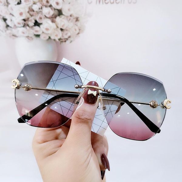 sunglasses square frameless cutting gradient shades sun glasses for women luxury clip designer fashion oversized uv400, White;black
sunglasses square frameless cutting gradient shades sun glasses for women luxury clip designer fashion oversized uv400, White;black
