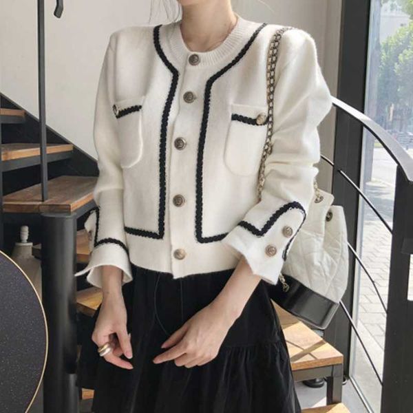 sweater cardigan women o-neck casual knitted jumper warm long sleeve cropped autumn 210529, White;black
sweater cardigan women o-neck casual knitted jumper warm long sleeve cropped autumn 210529, White;black
