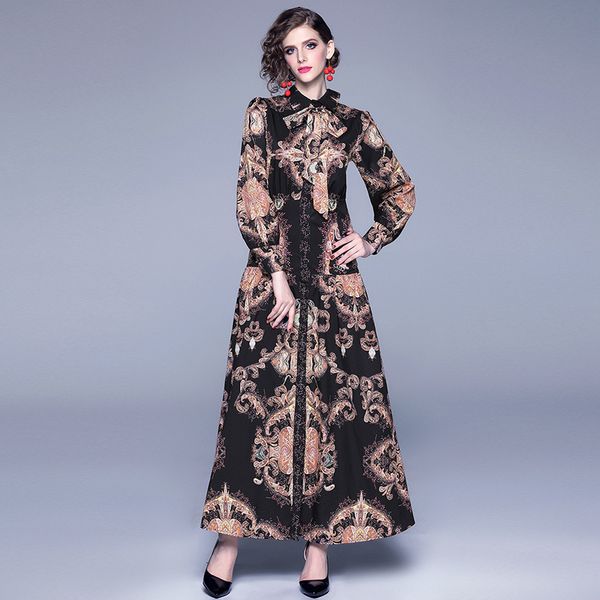 dress fashion show maxi of women button down shirt abstract print vintage dressed long robe female cd0a, Black;gray
dress fashion show maxi of women button down shirt abstract print vintage dressed long robe female cd0a, Black;gray