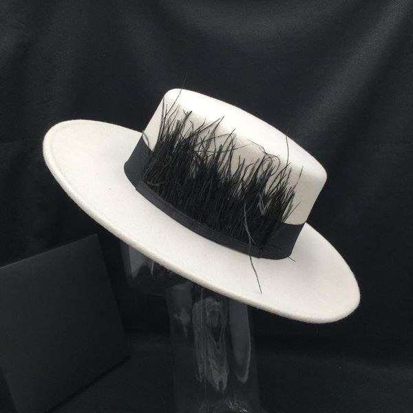 wide brim hats 202108-nao-white wool autumn winter classic fashion feather decoration fedoras cap men women panama jazz hat, Blue;gray
wide brim hats 202108-nao-white wool autumn winter classic fashion feather decoration fedoras cap men women panama jazz hat, Blue;gray