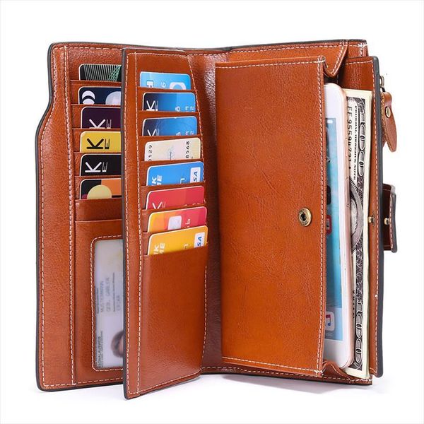 sendefn fashion women wallets long split leather large capacity credit card wallet phone purse female, Red;black
sendefn fashion women wallets long split leather large capacity credit card wallet phone purse female, Red;black