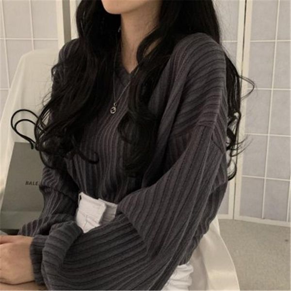 women's sweaters v neck lantern long sleeve knit pullover sweater women retro loose fashion style short mutlicolor pull femme autumn pz, White;black
women's sweaters v neck lantern long sleeve knit pullover sweater women retro loose fashion style short mutlicolor pull femme autumn pz, White;black