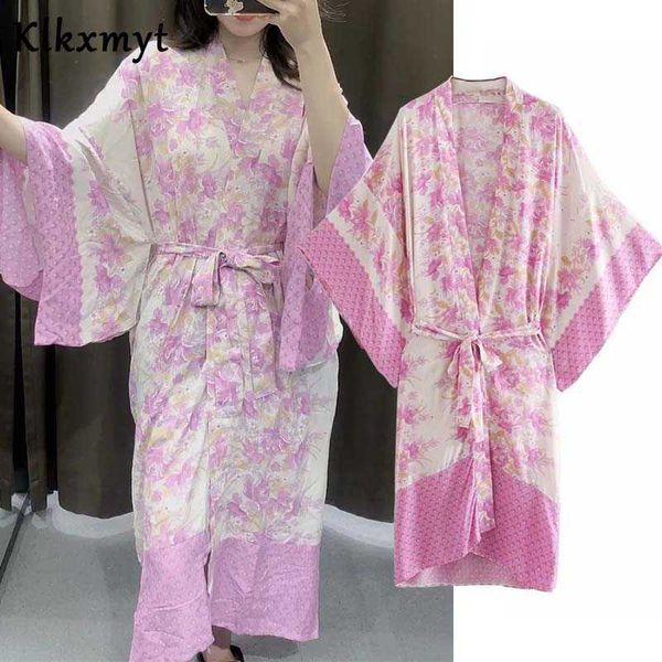 klkxmyt women vintage flower print casual loose kimono midi za dress lady bat sleeve bow tied sashes vestido chic split dresses 210527, Black;gray
klkxmyt women vintage flower print casual loose kimono midi za dress lady bat sleeve bow tied sashes vestido chic split dresses 210527, Black;gray