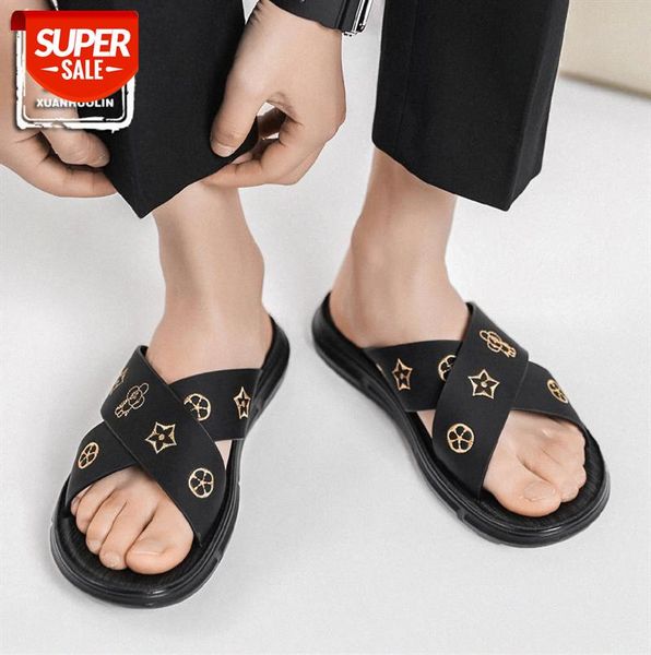 men's slippers non-slip outer wear one-word sandals beach trend korean home personality indoor #jg94, Black
men's slippers non-slip outer wear one-word sandals beach trend korean home personality indoor #jg94, Black