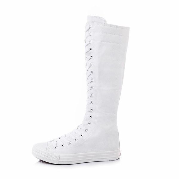 boots casual canvas high barrel dance shoes rubber side zipper lace up single women's, Black
boots casual canvas high barrel dance shoes rubber side zipper lace up single women's, Black