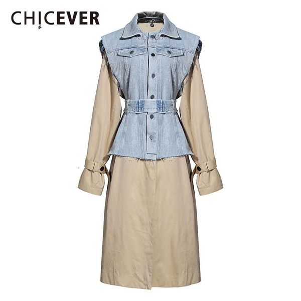 two piece dress chicever hit color sets female lapel collar sleeveless tunic denim vest o neck long sleeve coat suits women 2021, White
two piece dress chicever hit color sets female lapel collar sleeveless tunic denim vest o neck long sleeve coat suits women 2021, White