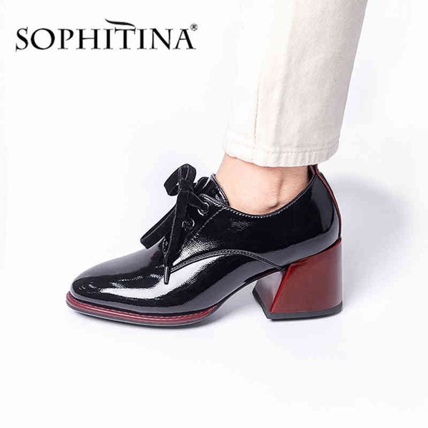 sophitina leisure women's pumps women office handmade lace up round head square heels shoes comfortable mature pumps by242 210513, Black
sophitina leisure women's pumps women office handmade lace up round head square heels shoes comfortable mature pumps by242 210513, Black