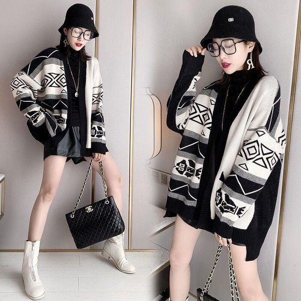 women's knits & tees korean style spring and autumn sweater knitted cardigan loose outer wear coat, White
women's knits & tees korean style spring and autumn sweater knitted cardigan loose outer wear coat, White