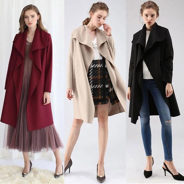women's wool & blends lady elegant cardigan woolen coat 2021 arrival long sleeve autumn winter soft jacket, Black
women's wool & blends lady elegant cardigan woolen coat 2021 arrival long sleeve autumn winter soft jacket, Black