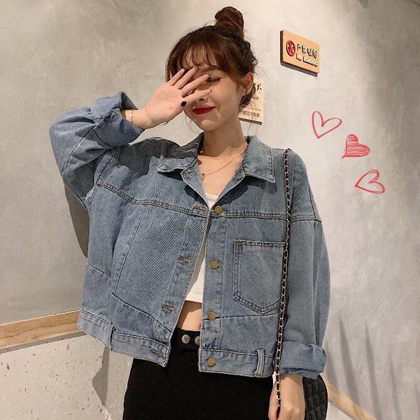women's jackets and autumn korean loose versatile tooling denim jacket hong kong style retro short fashion, Black;brown
women's jackets and autumn korean loose versatile tooling denim jacket hong kong style retro short fashion, Black;brown