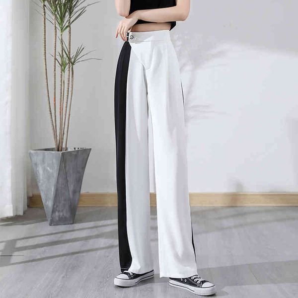 women's jumpsuits & rompers new black white side women's trousers high waist drapeja elegant suit loose in straight line wide leg
women's jumpsuits & rompers new black white side women's trousers high waist drapeja elegant suit loose in straight line wide leg