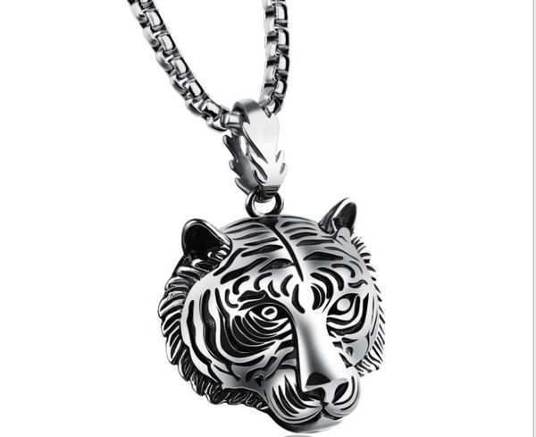 n1184 gothic men's cool stainless steel solid tiger head pendant chain necklace casting 24'' father gifts.husband gifts, Silver
n1184 gothic men's cool stainless steel solid tiger head pendant chain necklace casting 24'' father gifts.husband gifts, Silver