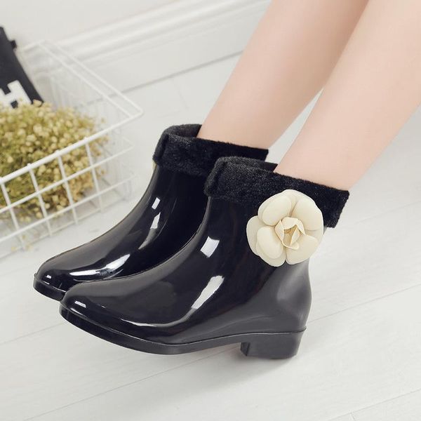 boots women winter arrivals ankle pvc warm rain waterproof light flat shoes fashion girl rubber slip-on rainboots, Black
boots women winter arrivals ankle pvc warm rain waterproof light flat shoes fashion girl rubber slip-on rainboots, Black