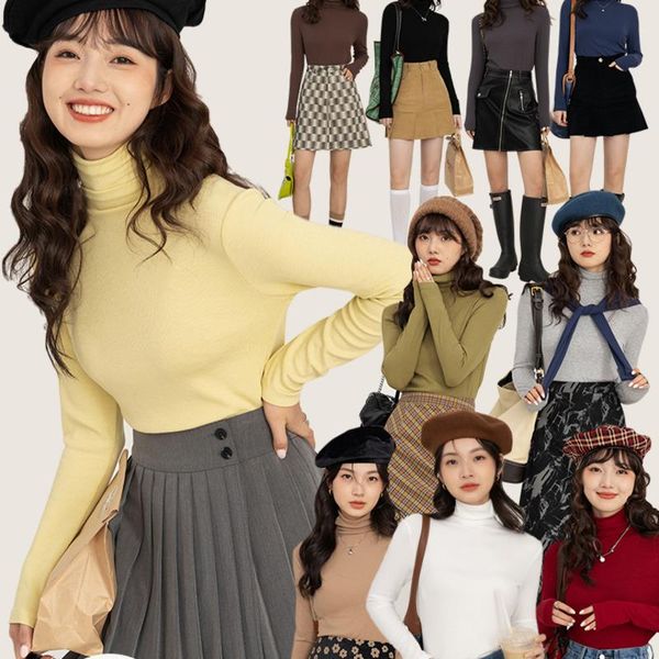 women's sweaters harajuku solid bottoming knitted t shirt women half turtleneck korean spring autumn long sleeve slim pullover clothing, White;black
women's sweaters harajuku solid bottoming knitted t shirt women half turtleneck korean spring autumn long sleeve slim pullover clothing, White;black