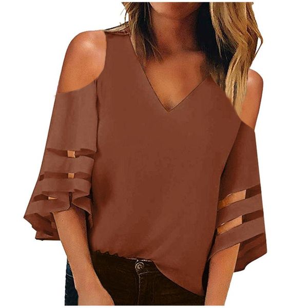 women's t-shirt off shoulder hollow t-shirts graphic loose solid color oversized organza stitching chiffon halterneck y2k, White
women's t-shirt off shoulder hollow t-shirts graphic loose solid color oversized organza stitching chiffon halterneck y2k, White