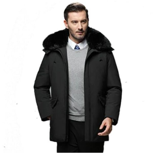 2021 new winter down jacket for middle-aged men dad's medium length white duck overcoat outdoor casual coat, Black
2021 new winter down jacket for middle-aged men dad's medium length white duck overcoat outdoor casual coat, Black