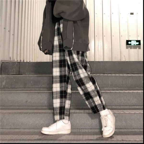 dropshipping harajuku plaid trousers streetwear womens pant harem autumn causal plus size, Black;white
dropshipping harajuku plaid trousers streetwear womens pant harem autumn causal plus size, Black;white